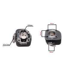CYLINDER ŻELIWNY POWER FORCE APRILIA SCARABEO YAMAHA JOG  MINARELLI HORIZONTAL 40MM 2T
