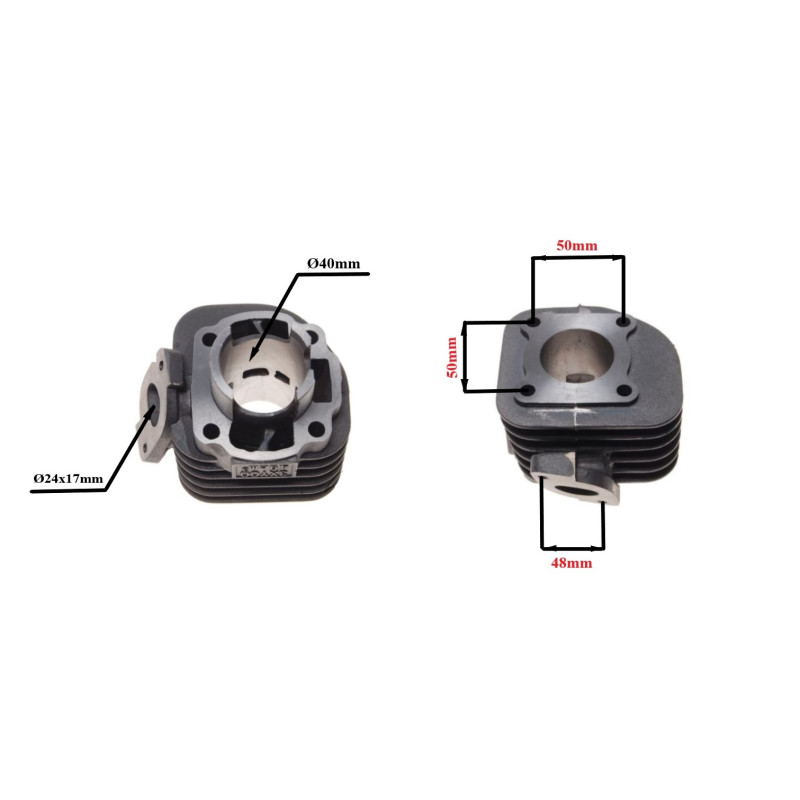 CYLINDER ŻELIWNY POWER FORCE APRILIA SCARABEO YAMAHA JOG  MINARELLI HORIZONTAL 40MM 2T