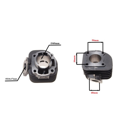 CYLINDER ŻELIWNY POWER FORCE APRILIA SCARABEO YAMAHA JOG  MINARELLI HORIZONTAL 40MM 2T