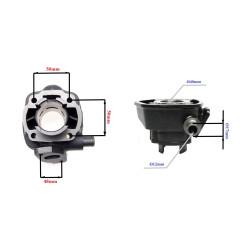 CYLINDER ŻELIWNY POWER FORCE APRILIA  AREA BENELLI 491 YAMAHA AEROX MINARELLI HORIZONTAL 40MM 2T