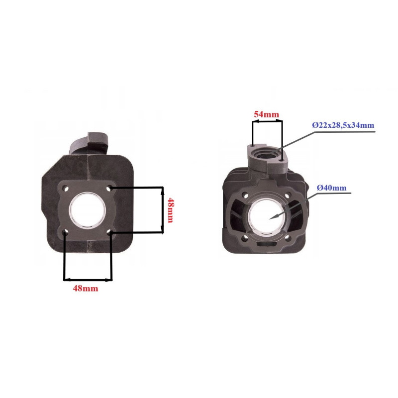 CYLINDER ŻELIWNY POWER FORCE PEUGEOT BUXY SPEEDFIGHT VIVACITY 40MM 2T