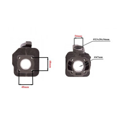 CYLINDER ŻELIWNY Z GŁOWICĄ POWER FORCE PEUGEOT BUXY SPEEDFIGHT VIVACITY 47MM 2T