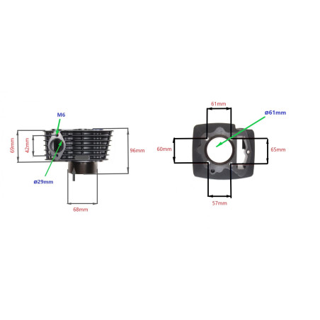 CYLINDER ŻELIWNY POWER FORCE HONDA CB150 61MM 4T