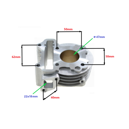 CYLINDER NICASILOWY POWER FORCE GY6 KYMCO 47MM 4T