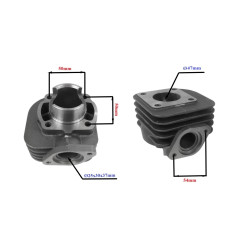 CYLINDER ŻELIWNY Z GŁOWICĄ POWER FORCE KYMCO AGILITY LIKE VITALITY 47MM 2T