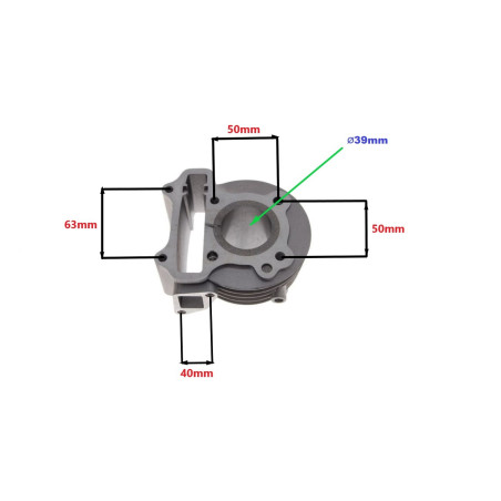 CYLINDER NICASILOWY POWER FORCE GY6 KYMCO 39MM 4T