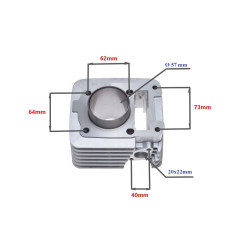 CYLINDER ŻELIWNY POWER FORCE YAMAHA YBR150 57,00MM 4T