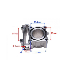 CYLINDER ŻELIWNY POWER FORCE BASIC MBK NXC YAMAHA X-MAX YZF-R125 54MM 4T