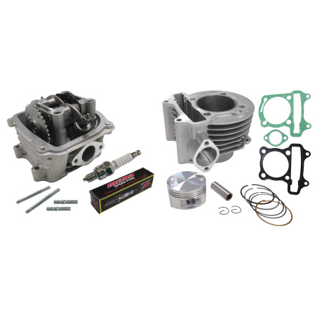CYLINDER ŻELIWNY Z GŁOWICĄ POWER FORCE KYMCO AGILITY GY6 125 GY6 150 57,40MM 4T