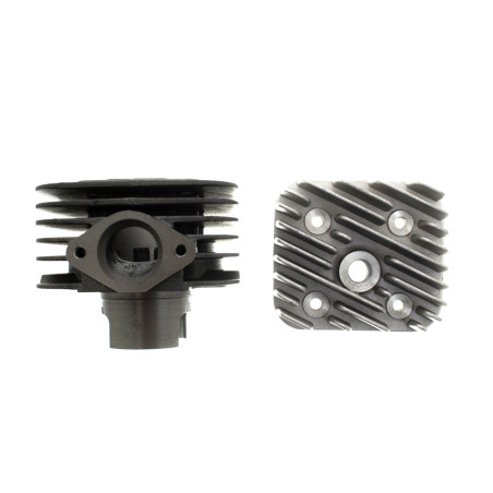 CYLINDER ŻELIWNY Z GŁOWICĄ POWER FORCE BASIC PIAGGIO SFERA VESPA GILERA TYPHOON 47MM 2T POD GŁOWICĘ CZWOROKĄTNĄ