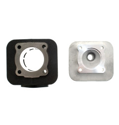 CYLINDER ŻELIWNY Z GŁOWICĄ POWER FORCE BASIC PIAGGIO SFERA VESPA GILERA TYPHOON 47MM 2T POD GŁOWICĘ CZWOROKĄTNĄ
