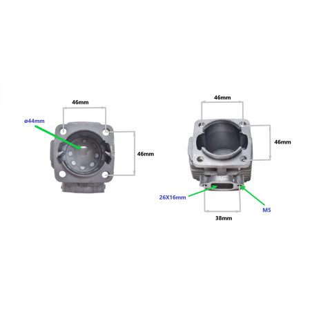 CYLINDER ALUMINIOWY POWER FORCE POCKET BIKE