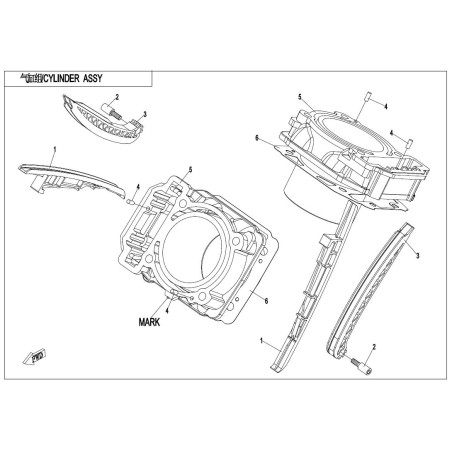 Cylinder przedni Cfmoto Cforce 1000 0JY0-023100-10010