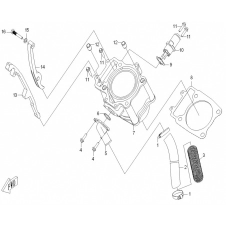 10. Napinacz łańcucha rozrządu cfmoto 500 X5 0180-023200-0080 CF188-023200-0080