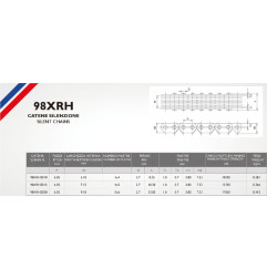 MORSE ŁAŃCUSZEK ROZRZĄDU 98XRH2020 122 OGNIWA ZAKUTY (ZAMKNIĘTY)