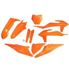 UFO KOMPLET PLASTIKÓW KTM SX 125/150/250 '19-'22, SXF (SX-F) 250/350/450 '19-'22 KOLOR POMARAŃCZOWY (KT522E127)