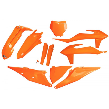 UFO KOMPLET PLASTIKÓW KTM SX 125/150/250 '19-'22, SXF (SX-F) 250/350/450 '19-'22 KOLOR POMARAŃCZOWY (KT522E127)