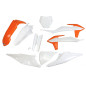 UFO KOMPLET PLASTIKÓW KTM SX 125/150/250 '19-'22, SXF (SX-F) 250/350/450 '19-'22 KOLOR (POMARAŃCZOWY/BIAŁY) (KT522E999)