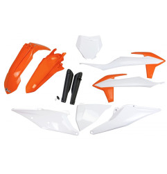 UFO KOMPLET PLASTIKÓW KTM SX 125/150/250 '19-'22, SXF (SX-F) 250/350/450 '19-'22 KOLOR '21 (BIAŁY/POMARAŃCZOWY)