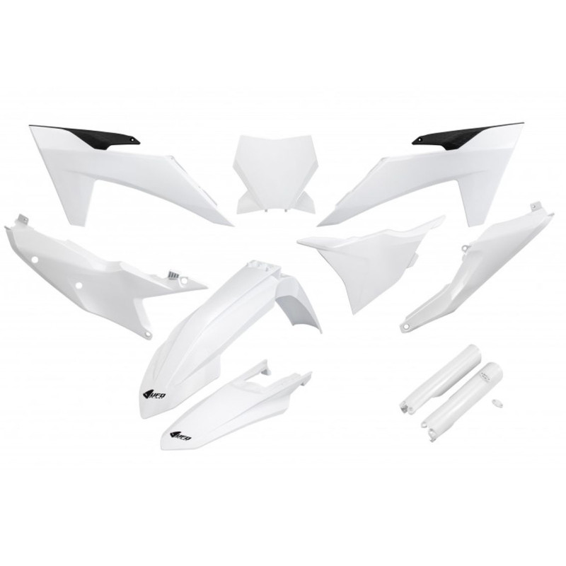 UFO KOMPLET PLASTIKÓW KTM SX 125 / 250 / 300 TBI '23-'24, SX-F 250 / 350 / 450 '23-'24 KOLOR BIAŁY