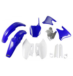 UFO KOMPLET PLASTIKÓW Z OSŁONAMI AMORTYZATORÓW YAMAHA YZF 426 '00-'02 KOLOR OEM (NIEBIESKI/BIAŁY) (YA289E999)