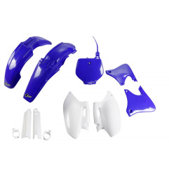 UFO KOMPLET PLASTIKÓW Z OSŁONAMI AMORTYZATORÓW YAMAHA YZF 400 '98-'99 KOLOR OEM '99 (NIEBIESKI/BIAŁY) (YA290E999)