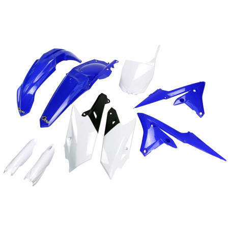 UFO KOMPLET PLASTIKÓW YAMAHA YZF 250 '14-'18, YZF 450 '14-'17 KOLOR '18 (NIEBIESKI/BIAŁY/CZARNY) (YA318E999K)