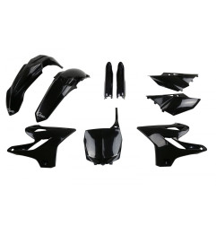 UFO KOMPLET PLASTIKÓW Z OSŁONAMI AMORTYZATORÓW YAMAHA YZ 125 '15-'21, YZ 250 '15-'21 KOLOR CZARNY (YA319E001)