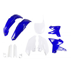 UFO KOMPLET PLASTIKÓW Z OSŁONAMI AMORTYZATORÓW YAMAHA YZ 125 / 250 '08-'14 RESTYLING KOLOR OEM (NIEBIESKI BIAŁY)