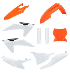 POLISPORT KOMPLET PLASTIKÓW KTM SX/SX-F/XC/XC-F '23-'24 Z TABLICĄ I OSŁONAMI KOLOR POMARAŃCZOWY BIAŁY OEM #716161