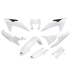 UFO KOMPLET PLASTIKÓW KTM EXC 150 / 250 / 300 TBI '24-'25, EXC-F 250 / 350 / 450 / 500 '24-'25 KOLOR BIAŁY