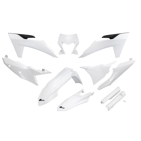 UFO KOMPLET PLASTIKÓW KTM EXC 150 / 250 / 300 TBI '24-'25, EXC-F 250 / 350 / 450 / 500 '24-'25 KOLOR BIAŁY