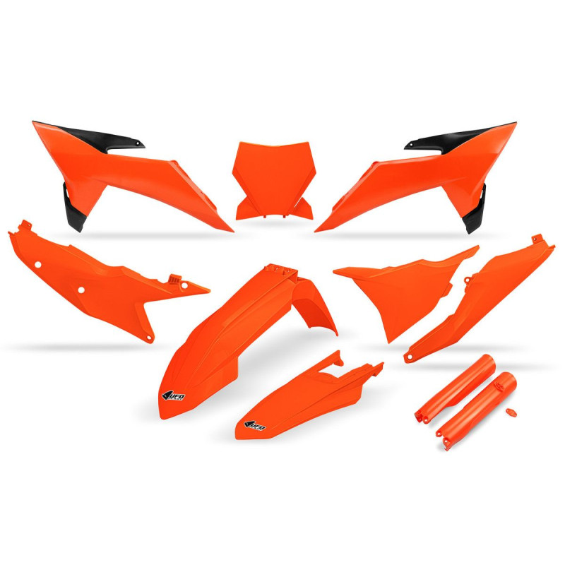 UFO KOMPLET PLASTIKÓW KTM SSX 125 / 150 / 250 / 300 '25-'26, SXF (SX-F) 250 / 350 / 450 '25-'26 KOLOR POMARAŃCZOWY FLUO