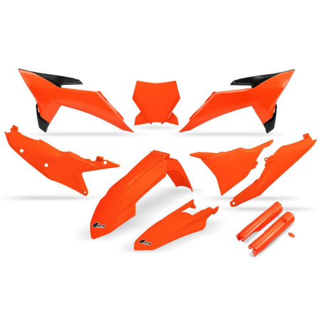 UFO KOMPLET PLASTIKÓW KTM SSX 125 / 150 / 250 / 300 '25-'26, SXF (SX-F) 250 / 350 / 450 '25-'26 KOLOR POMARAŃCZOWY FLUO