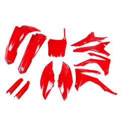 UFO KOMPLET PLASTIKÓW HONDA CRF 250R 14-17, CRF 450R 13-16 Z OSŁONAMI FILTRA POWIETRZA KOLOR CZERWONY