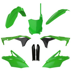 POLISPORT KOMPLET PLASTIKÓW KAWASAKI KX 250F '17-'20 Z TABLICĄ I OSŁONAMI AMORTYZATORÓW KOLOR ZIELONY CZARNY #719034