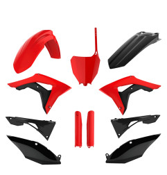 POLISPORT KOMPLET PLASTIKÓW HONDA CRF 250R '18-'21; CRF 450R '17-'20 KOLOR CZERWONY CZARNY