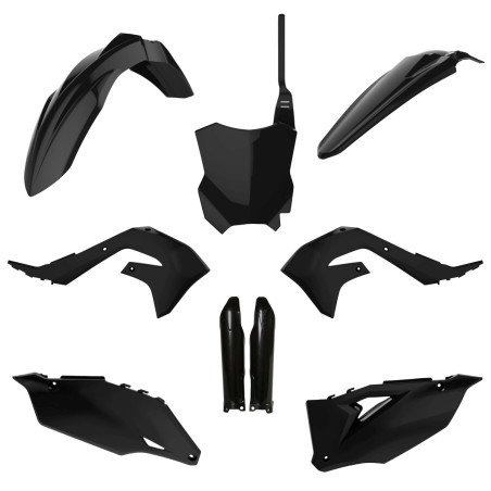 POLISPORT KOMPLET PLASTIKÓW KAWASAKI KX 250F '21-'24; KX 450F '19-'23 Z TABLICĄ I OSŁONAMI AMORTYZATORÓW KOLOR CZARNY