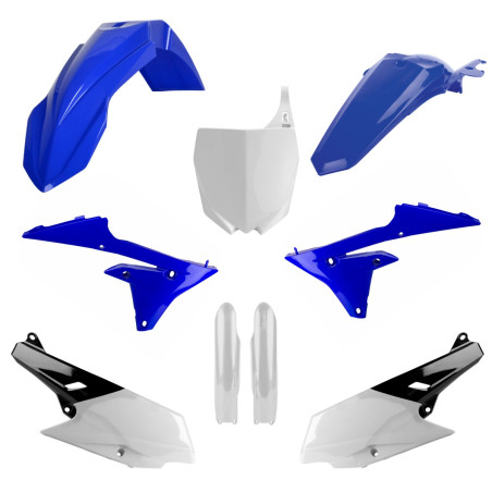 POLISPORT KOMPLET PLASTIKÓW YAMAHA YZ 250F '14-'18; YZ 450F '14-'17 KOLOR NIEBIESKI BIAŁY CZARNY