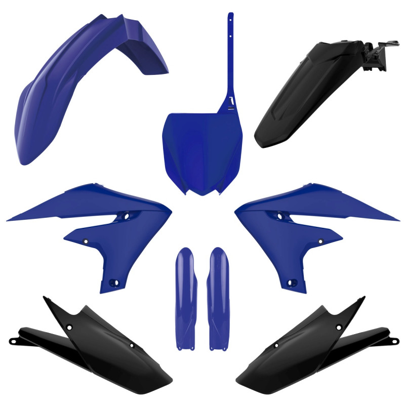 POLISPORT KOMPLET PLASTIKÓW YAMAHA YZ 250F '19-'23; WR 250F '20-'24; YZ 450F '18-'22 KOLOR NIEBIESKI CZARNY