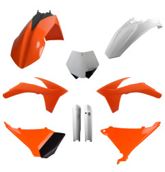 POLISPORT KOMPLET PLASTIKÓW KTM SX '11; XC/XC-F '11 Z OSŁONAMI AMORTYZATORÓW KOLOR POMARAŃCZOWY OEM