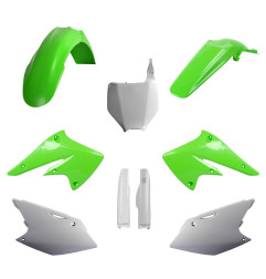 POLISPORT KOMPLET PLASTIKÓW KAWASAKI KX 250F '04-'05 Z TABLICĄ I OSŁONAMI AMORTYZATORÓW KOLOR ZIELONY OEM