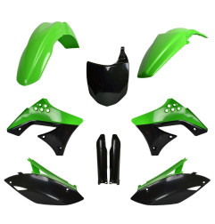 POLISPORT KOMPLET PLASTIKÓW KAWASAKI KX 250F '09-'12 Z TABLICĄ I OSŁONAMI AMORTYZATORÓW KOLOR ZIELONY CZARNY OEM