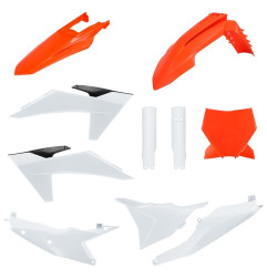 POLISPORT KOMPLET PLASTIKÓW KTM SX/SX-F/XC/XC-F '23-'24 Z TABLICĄ I OSŁONAMI KOLOR POMARAŃCZOWY BIAŁY OEM #730790