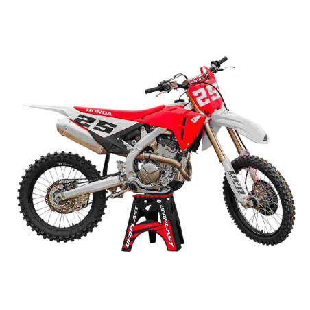 UFO KOMPLET PLASTIKÓW Z OSŁONAMI AMORTYZATORÓW HONDA CRF 250 R / 450 R '25-'26 KOLOR BIAŁY / CZERWONY / CZARNY