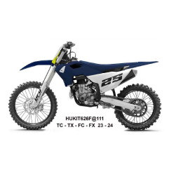 UFO KOMPLET PLASTIKÓW HUSQVARNA TC 125 / 250 '23-'24, FC 250 / 350 / 450 '23-'24 KOLOR GRANATOWY / BIAŁY