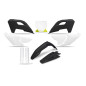 UFO KOMPLET PLASTIKÓW HUSQVARNA TC 125 / 250 '23-'24, FC 250 / 350 / 450 '23-'24 KOLOR CZARNY / BIAŁY