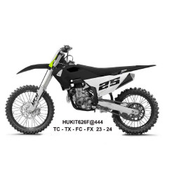 UFO KOMPLET PLASTIKÓW HUSQVARNA TC 125 / 250 '23-'24, FC 250 / 350 / 450 '23-'24 KOLOR CZARNY / BIAŁY