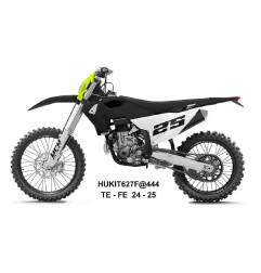 UFO KOMPLET PLASTIKÓW HUSQVARNA TE 150 / 250 / 300 '24-'25, FE 250 / 350 / 450 / 501 '24-'25 KOLOR CZARNY / BIAŁY