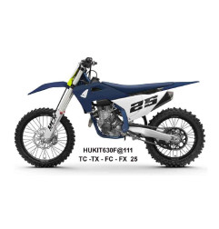 UFO KOMPLET PLASTIKÓW HUSQVARNA TC 125 / 150 / 250 / 300 '25-'26, TX 300 '25-'26 KOLOR GRANATOWY / BIAŁY